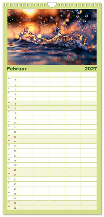 Quelle des Lebens - Wasser und Landschaft (CALVENDO Familienplaner 2027)
