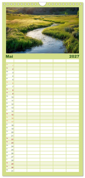 Quelle des Lebens - Wasser und Landschaft (CALVENDO Familienplaner 2027)