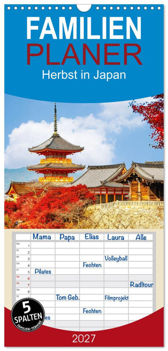 Herbst in Japan (CALVENDO Familienplaner 2027)