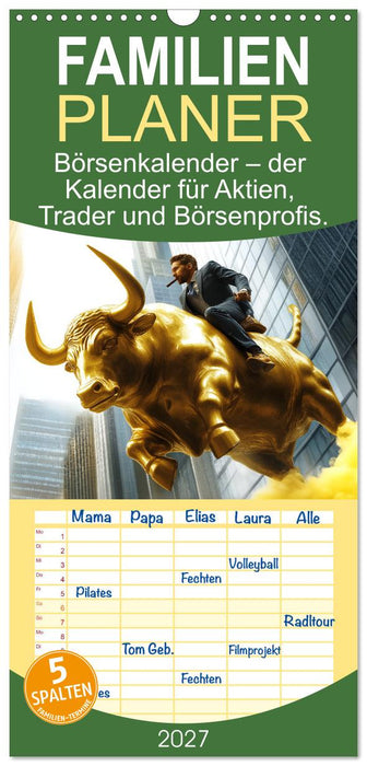 Börsenkalender – der Kalender für Aktien, Trader und Börsenprofis. (CALVENDO Familienplaner 2027)