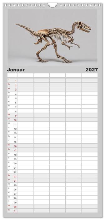 Knochen der Giganten - Dinosaurier im Porträt (CALVENDO Familienplaner 2027)