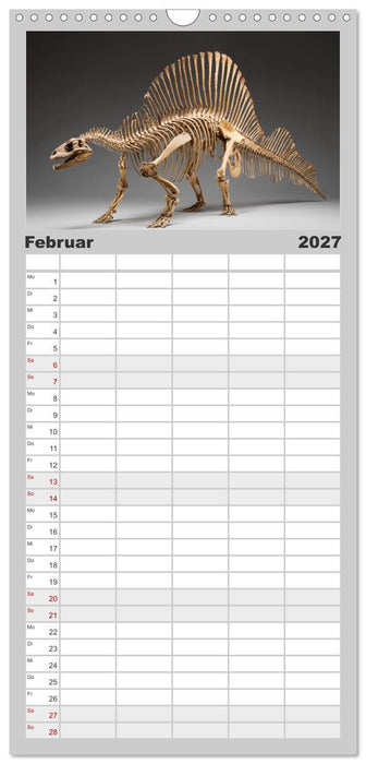 Knochen der Giganten - Dinosaurier im Porträt (CALVENDO Familienplaner 2027)