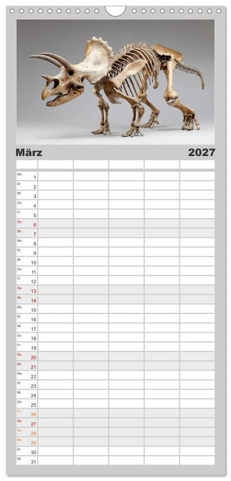 Knochen der Giganten - Dinosaurier im Porträt (CALVENDO Familienplaner 2027)