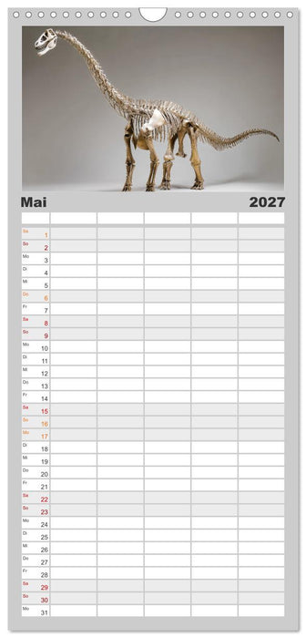 Knochen der Giganten - Dinosaurier im Porträt (CALVENDO Familienplaner 2027)