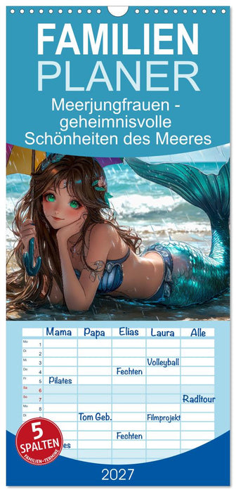 Meerjungfrauen - geheimnisvolle Schönheiten des Meeres (CALVENDO Familienplaner 2027)