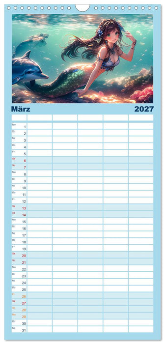 Meerjungfrauen - geheimnisvolle Schönheiten des Meeres (CALVENDO Familienplaner 2027)