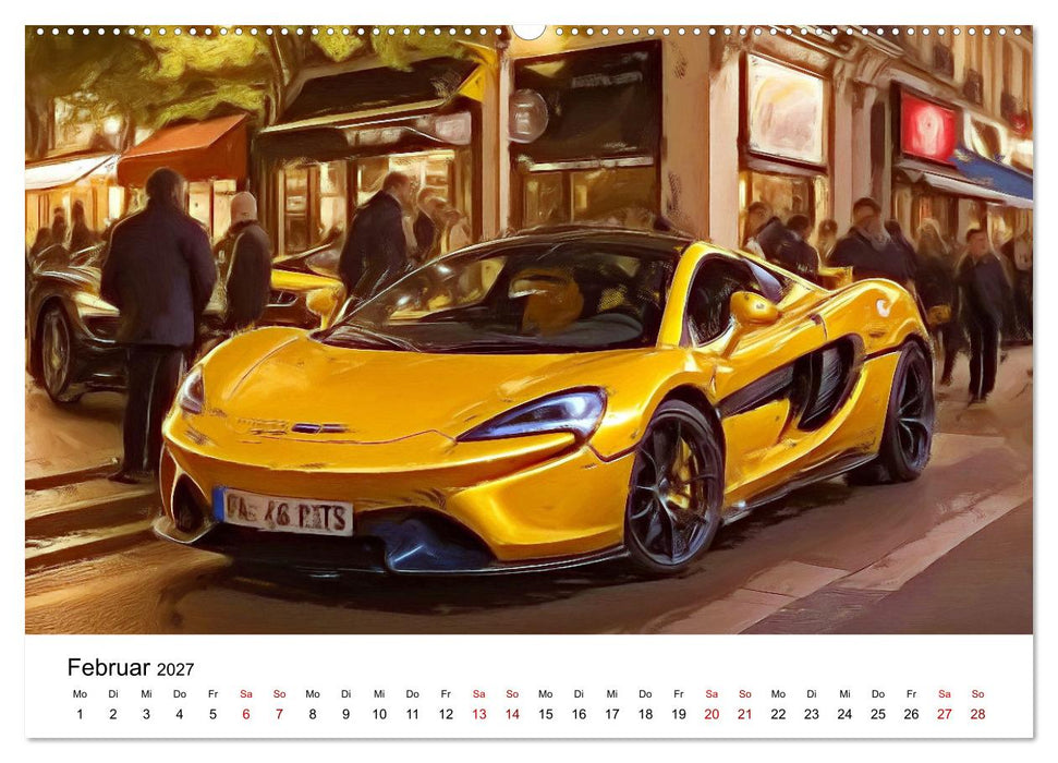 Sportwagen - Digital Arts by Jean-Louis Glineur (CALVENDO Premium Wandkalender 2027)