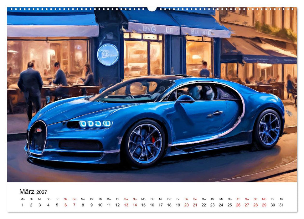 Sportwagen - Digital Arts by Jean-Louis Glineur (CALVENDO Premium Wandkalender 2027)