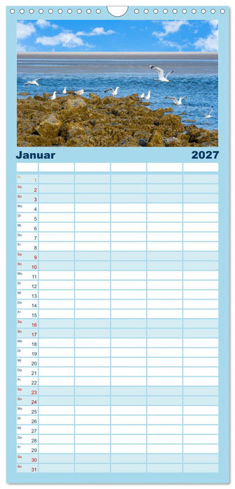 Buntes und blühendes Borkum (CALVENDO Familienplaner 2027)