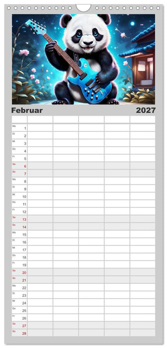 Tierische Gitarristen (CALVENDO Familienplaner 2027)