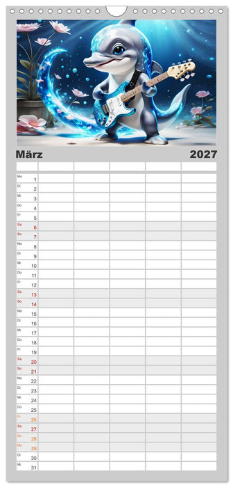 Tierische Gitarristen (CALVENDO Familienplaner 2027)
