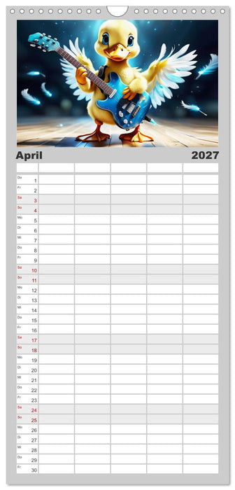 Tierische Gitarristen (CALVENDO Familienplaner 2027)