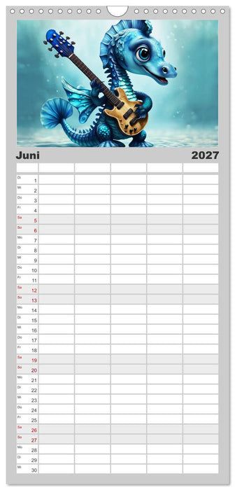 Tierische Gitarristen (CALVENDO Familienplaner 2027)