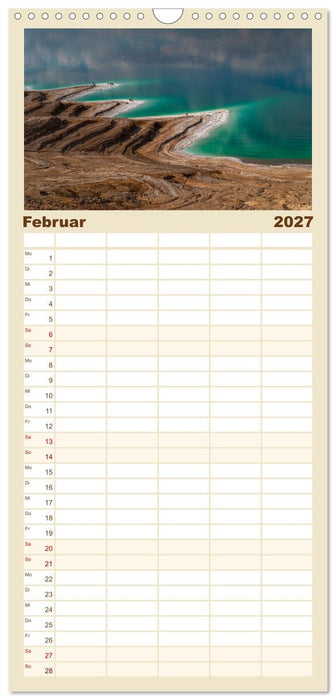 Jordanien Sand, Stein und Salz (CALVENDO Familienplaner 2027)