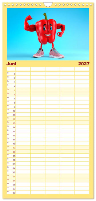 Esse ich nicht! Der freche Kinderkalender mit Obst & Gemüse (CALVENDO Familienplaner 2027)