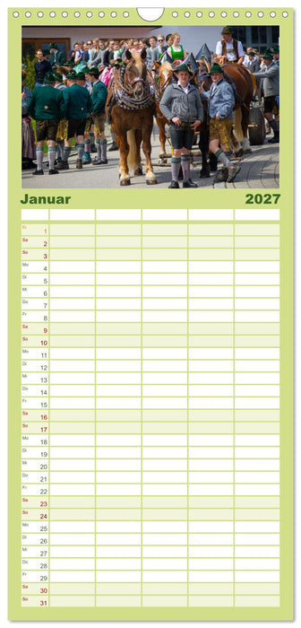 Maibaum aufstellen (CALVENDO Familienplaner 2027)