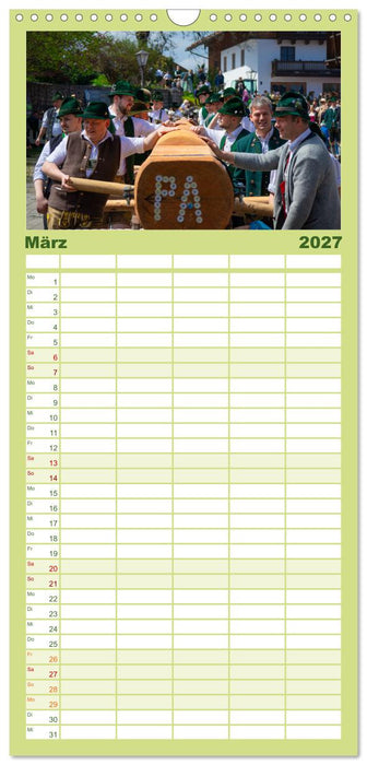 Maibaum aufstellen (CALVENDO Familienplaner 2027)