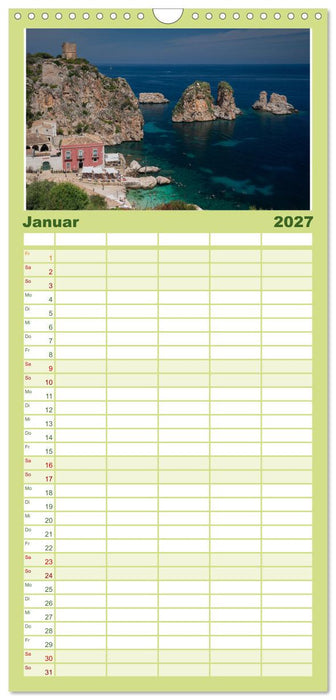 Sizilien – Die Insel, auf der es keinen Winter gibt (CALVENDO Familienplaner 2027)