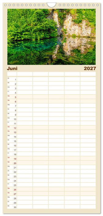 Wandern auf der östlichen Schwäbischen Alb (CALVENDO Familienplaner 2027)