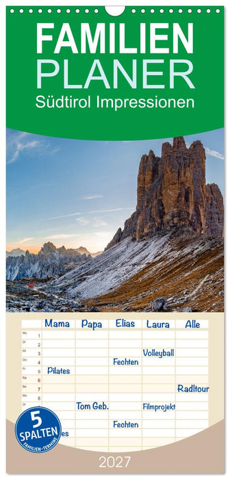 Südtirol Impressionen (CALVENDO Familienplaner 2027)