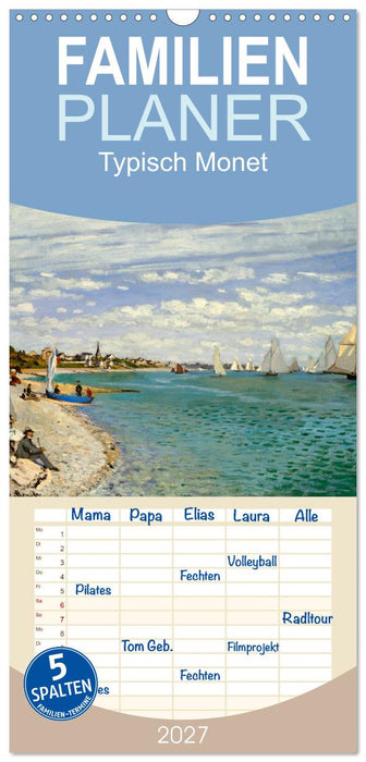 Typisch Monet (CALVENDO Familienplaner 2027)