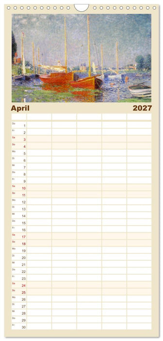 Typisch Monet (CALVENDO Familienplaner 2027)