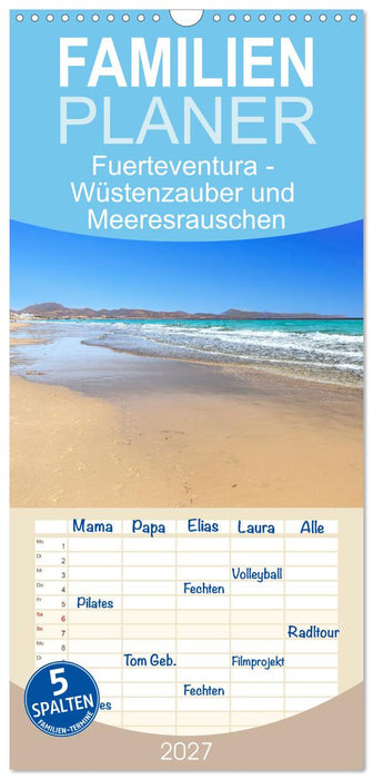 Fuerteventura - Wüstenzauber und Meeresrauschen (CALVENDO Familienplaner 2027)