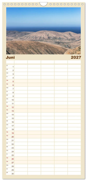 Fuerteventura - Wüstenzauber und Meeresrauschen (CALVENDO Familienplaner 2027)