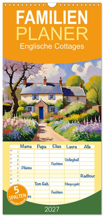 Englische Cottages (CALVENDO Familienplaner 2027)