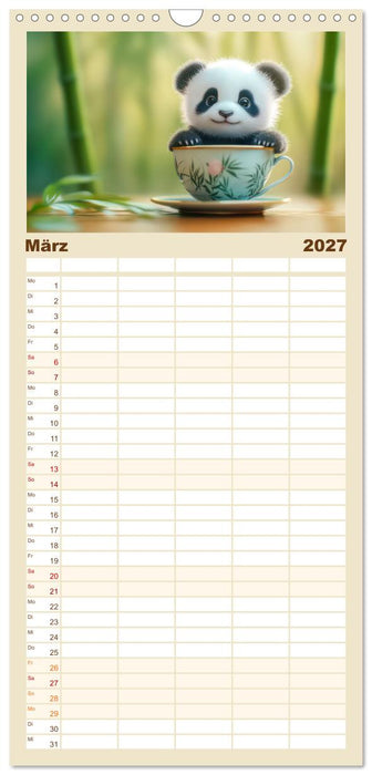 Tiere in Teetassen (CALVENDO Familienplaner 2027)