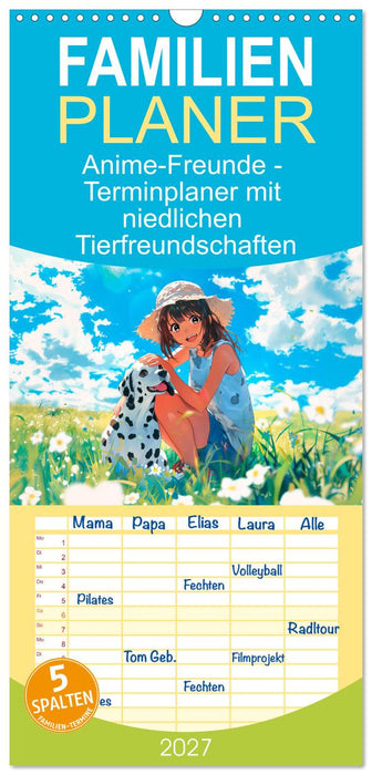 Anime-Freunde - Terminplaner mit niedlichen Tierfreundschaften (CALVENDO Familienplaner 2027)