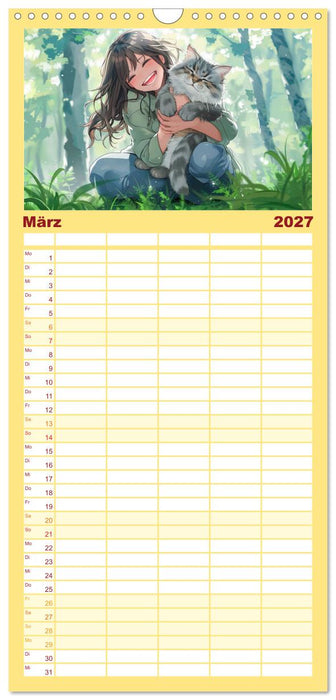 Anime-Freunde - Terminplaner mit niedlichen Tierfreundschaften (CALVENDO Familienplaner 2027)