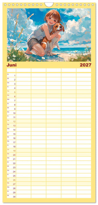 Anime-Freunde - Terminplaner mit niedlichen Tierfreundschaften (CALVENDO Familienplaner 2027)