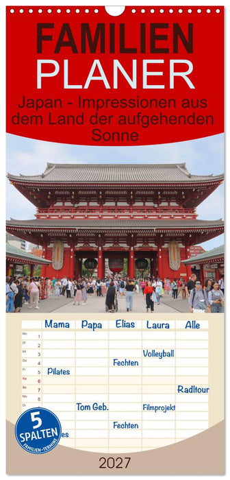 Japan - Impressionen aus dem Land der aufgehenden Sonne (CALVENDO Familienplaner 2027)