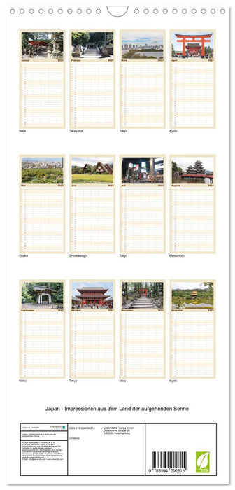 Japan - Impressionen aus dem Land der aufgehenden Sonne (CALVENDO Familienplaner 2027)