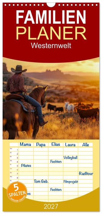 Westernwelt (CALVENDO Familienplaner 2027)