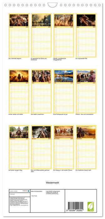 Westernwelt (CALVENDO Familienplaner 2027)