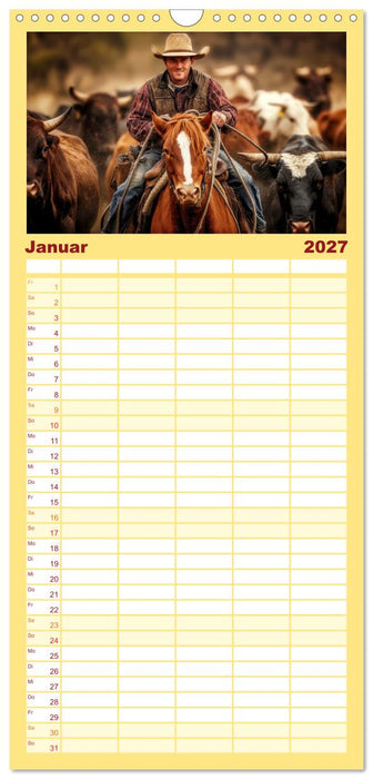 Westernwelt (CALVENDO Familienplaner 2027)
