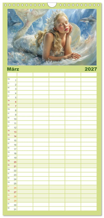 Meerjungfrauen - Graziös und anmutig (CALVENDO Familienplaner 2027)