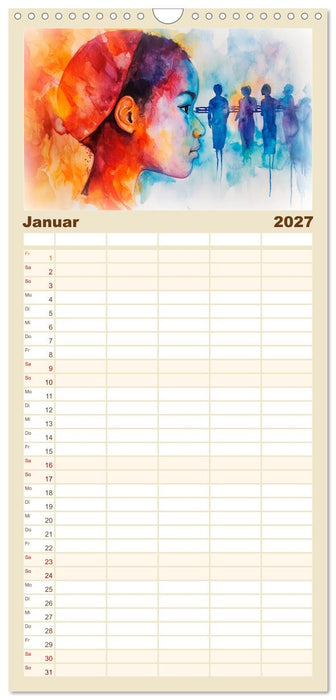 Menschenrechte - Würde und Freiheit (CALVENDO Familienplaner 2027)