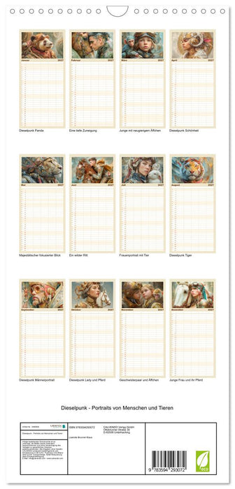 Dieselpunk - Portraits von Menschen und Tieren (CALVENDO Familienplaner 2027)