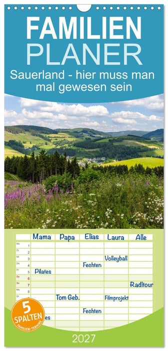 Sauerland - hier muss man mal gewesen sein (CALVENDO Familienplaner 2027)