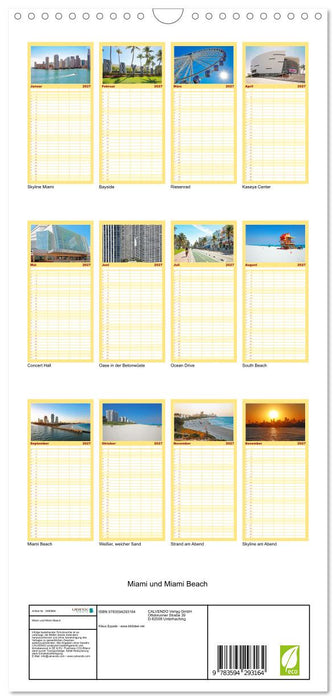 Miami und Miami Beach (CALVENDO Familienplaner 2027)