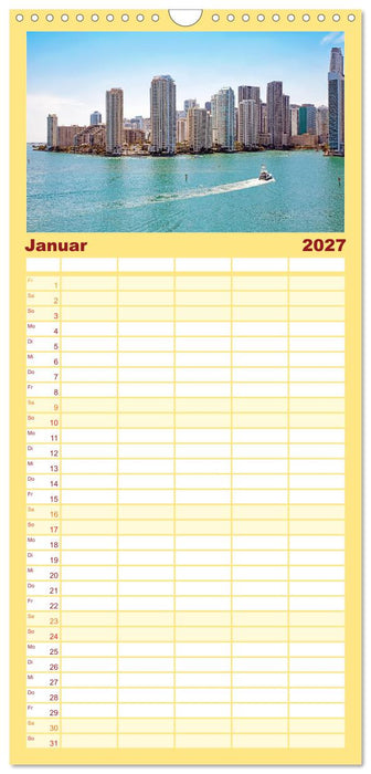 Miami und Miami Beach (CALVENDO Familienplaner 2027)