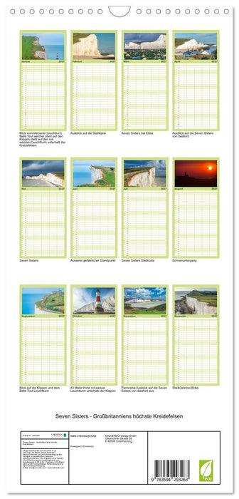 Seven Sisters - Großbritanniens höchste Kreidefelsen (CALVENDO Familienplaner 2027)