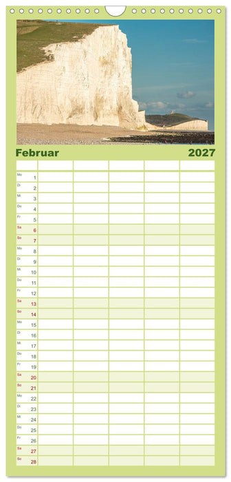 Seven Sisters - Großbritanniens höchste Kreidefelsen (CALVENDO Familienplaner 2027)