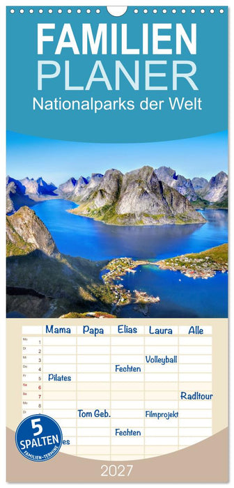 Nationalparks der Welt (CALVENDO Familienplaner 2027)