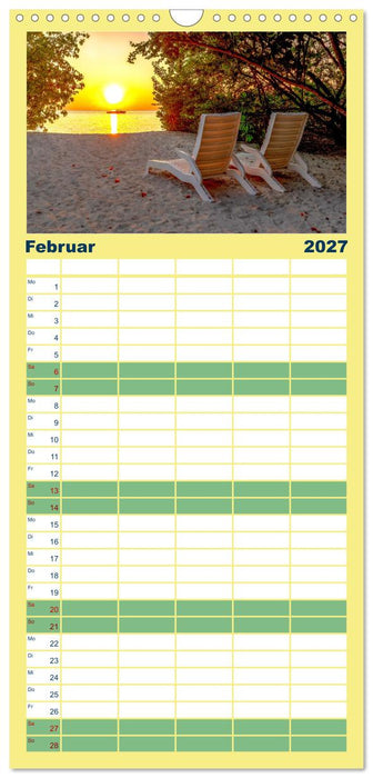 Malerische Malediven (CALVENDO Familienplaner 2027)