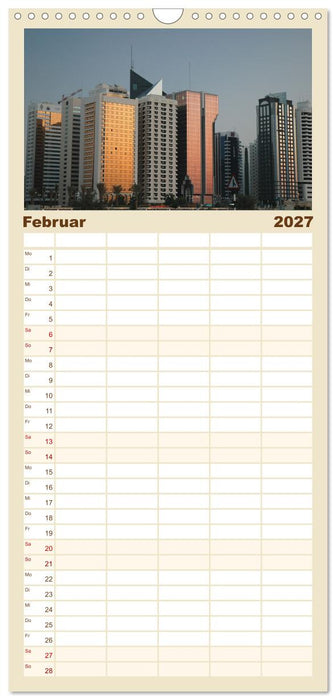 Abu Dhabi, eine Stadt der Zukunft. (CALVENDO Familienplaner 2027)