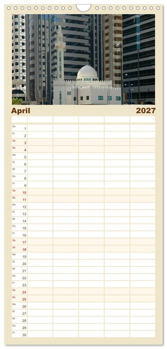 Abu Dhabi, eine Stadt der Zukunft. (CALVENDO Familienplaner 2027)